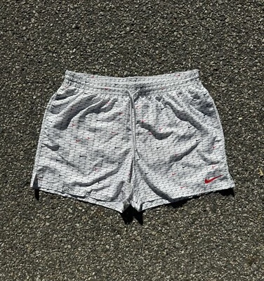 Bañador Pantalones Cortos Nike Swoosh Logo Blanco Forrado Talla Hombre’s XL LEER DESCRIPCIÓN Foto 1 de 4