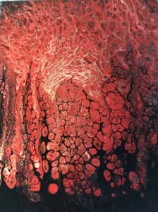 Lavahimmel - Hawaiianischer Vulkanausbruch Kunst Gemälde Acryl - Made in Hawaii - Bild 1 von 1