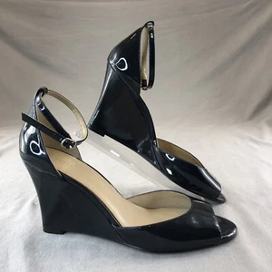 Ann Taylor Peep Toe Ankle Strap Wedge Heel Sz 7M - Picture 1 of 14