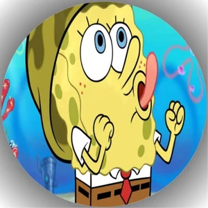 Colocador de tartas cumpleaños imagen de tartas fondant oblea Bob Esponja L11 - Imagen 1 de 1