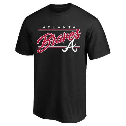 Atlanta Braves Team Baseball T-Shirt Gift For Fans All Size S-3XL Black Cover