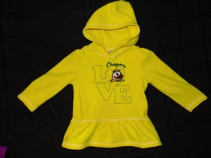 Russel Athletic Hooded Pullover Fleece Sweatshirt Oregon Ducks Puddles Size 2T - Picture 1 of 5