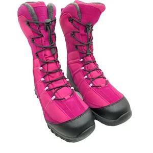 Lands End Hiking Boots Women’s 30525 Pink Laceup Round Toe Mid Calf Size 6 M - Picture 1 of 9