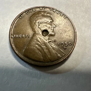 1950D Wheat Cent DDO Die Cracks Interesting Large Hole In Lincoln’s Jaw Error? - Picture 1 of 13