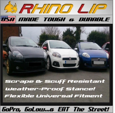 FIAT Croma 194 Doblo Duna Fiorino Idea 600 Rubber Chin Spoiler Splitter RhinoLip - Image 1 of 4