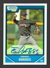 Emmanuel Burriss Giants 2007 Bowman Chrome Refractor Prospect Auto 403/500