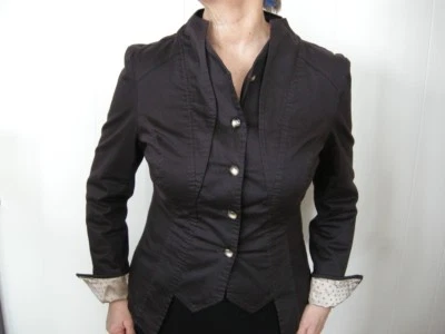 Chaqueta marrón de diseñador 'Dream Culture', mediana para mujer, 98 % algodón, 2 % spandex Foto 1 de 4