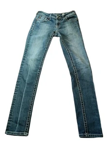 Miss Me Skinny Studded Med Wash Denim Blue Jeans JW5690S2 Women's Size 27 - Picture 1 of 11