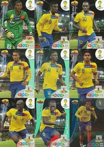 Ecuador Team Set 9 Cards 2014 PANINI FIFA World Cup Brasil Adrenalyn XL AXL WC - Bild 1 von 1