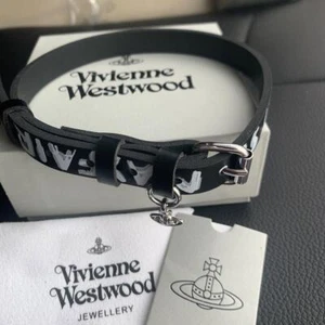Vivienne Westwood Collar BRISTOL Gargantilla Pulsera Plata Negro con CAJA - Imagen 1 de 6