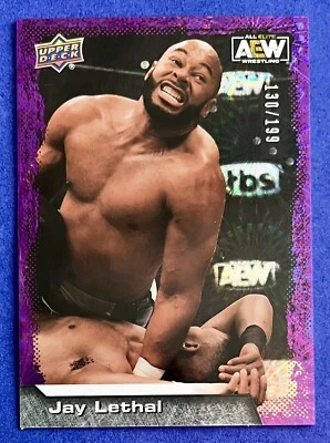 Jay Lethal 2022 Upper Deck AEW PURPLE PYRO FOIL PARALLEL Card #32 /199 - Image 1 of 2