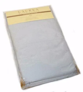 RALPH LAUREN Dunham Silver Blue STANDARD PILLOWCASES NEW 1ST QUALITY Sateen Gray - Picture 1 of 3