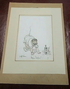 DESSIN CARICATURE HUMOUR SCATOLOGIE "REGIME CHOPINE" Vers 1900-1910 Signé - Bild 1 von 3