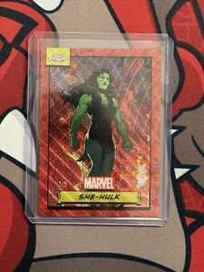 2024 Topps Chrome Marvel SHE-HULK RED Parallel 3/5 - Picture 1 of 3