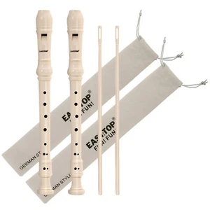 2 Pack Soprano Recorder C 8Hole 3-Piece German style Baroque Fingering Recorder - Picture 1 of 35
