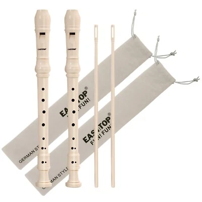 2 Pack Soprano Recorder C 8Hole 3-Piece German style Baroque Fingering Recorder - Image 1 of 4
