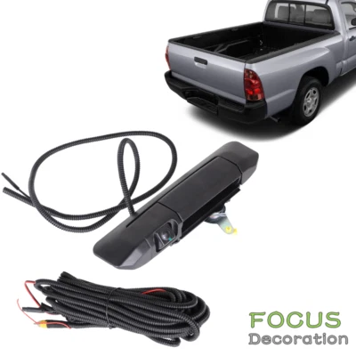 Manija de puerta trasera negra con cámara de reversa para Toyota Tacoma 2005 2006-2014 Foto 1 de 4