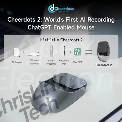 Cheerdots2 Bluetooth Detachable AI Air Mouse Wireless Split AI-Recording Mouse - Image 1 of 4