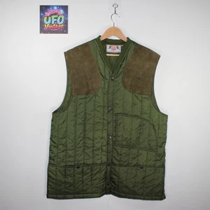 Biber Vintage Steppweste Weste Jagd Schießen Gr. 48 XL grün England Made - Bild 1 von 13