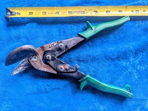 Vintage 9,75" Wiss M7 taglio destro offset latta taglierina lamiera strumento USA - Foto 1 di 4