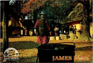 Cartolina JAMES FORT Jamestown Insediamento VIRGINIA 4x6 - Foto 1 di 2