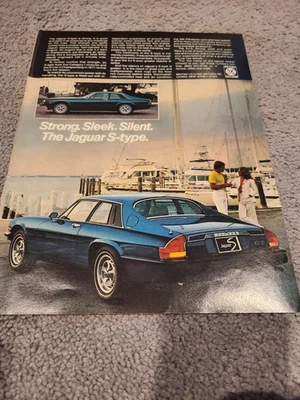 Original 1978 Jaguar XJ -S ( S Type )  vintage print ad Boat Couple  - Image 1 of 2
