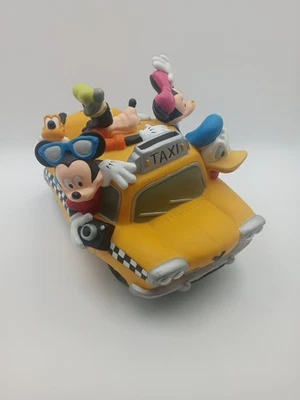 Vintage Disney Store Duck Cab Co Taxi Coin Bank Mickey Mouse Donald Duck W/ Plug - Image 1 of 4