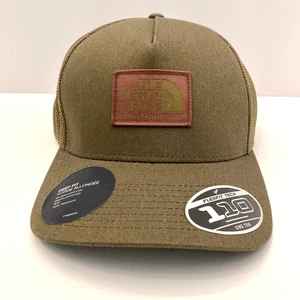 The North Face Deep Fit Trucker Hat Snap Back 110 One Size NWT Olive Brown Patch - Picture 1 of 12