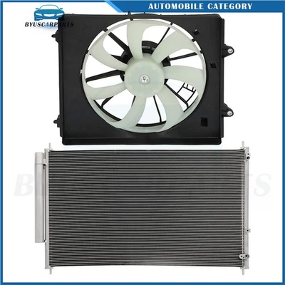 Kit de ventilador de refrigeração condensador CA elétrico Honda Odyssey 2011 2012 2013-2017 - Imagem 1 de 4