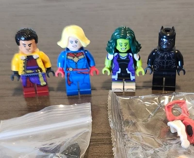 LEGO Minifigures Lot of 6 Marvel Thor Antman She Hulk Black Panther - Image 1 of 4