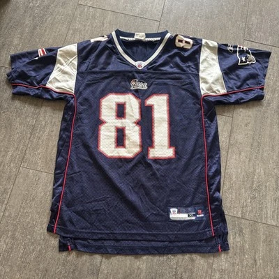 Reebok On Field Randy Moss NEW ENGLAND PATRIOTS Youth NFL Team Replica JERSEY XL - Image 1 of 4