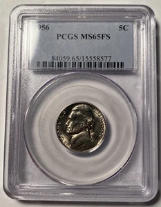 1956 Jefferson Nickel PCGS MS65FS Full Steps - Picture 1 of 4