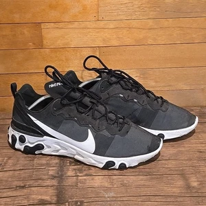 Nike React Element 55 Sneakers Black White Mens US SZ 11.5 Running Training - Picture 1 of 6