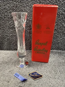 Seltene Kristall Royal Brierley 8" (Exemplar) Knospenvase in Box - Bild 1 von 14