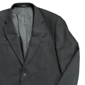 Chaps Black Wool Silk Cashmere Blazer Mens Size 44R - Picture 1 of 8