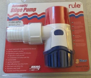 ******* NEW Rule 27SA Automatic Submersible Bilge Pump 1100 GPH 12 Volt 4164 LPH - Bild 1 von 5