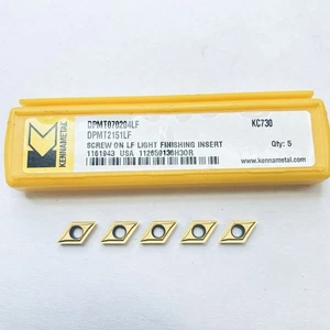 Kennametal DPMT2151LF DPMT070204LF inserts de finition légère carbure neufs KC730 5 pièces - Photo 1/5