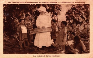 Postal de colección Congo Leopoldville Les Enfants de l'école gardienne B274 - Imagen 1 de 2