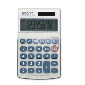 Sharp® EL240SB Handheld Business Calculator, 8-Digit LCD - Picture 1 of 5