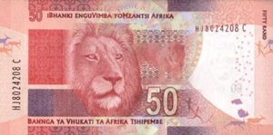SOUTS AFRICA 50 RAND ND(2013-2016) P-140b UNC signatures KGANYAGO - Picture 1 of 2