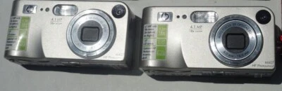 For Parts-Not Working- LOT of two HP Photosmart  M407 4MP 18xZoom Digital Camera - Image 1 of 3