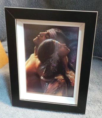 Marco de fotos 3D decorativo de madera original muy bonito caballete de vidrio CRC 5x7 marco trasero Foto 1 de 4