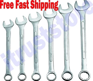 6 PC PIECE METRIC LARGE BIG JUMBO SIZE COMBINATION COMBO WRENCH SET 35 TO 50 MM - Picture 1 of 3