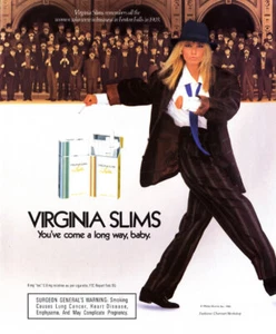 1986 Virginia Slims Kelly Emberg anuncio de revista de 1 página - Imagen 1 de 1