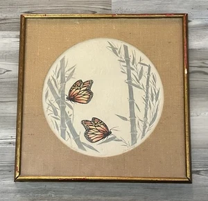 Vintage Gloria Garrity Signed Butterfly Framed Print Art - Picture 1 of 7