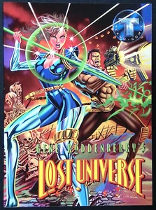 GENE RODDENBERRY'S LOST UNIVERSE OVERSIZED PROMO CARD ~ 1995 TEKNO COMIX ~ NOS - Picture 1 of 3