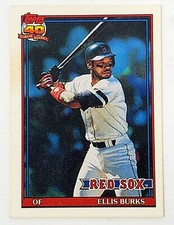 1991 Topps Cracker Jack Baseball 2nd Series Elis Burks #8 Red Sox