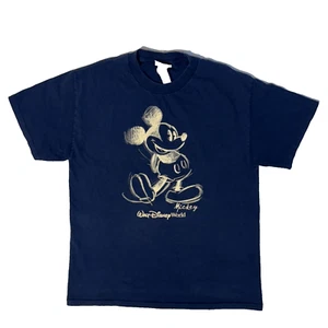Camiseta Mickey Mouse Walt Disney World Azul - L Boceto Dibujo Gráfico - Imagen 1 de 3