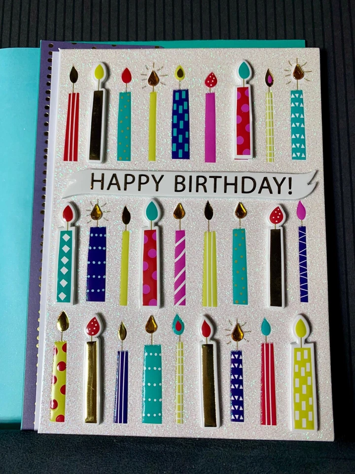 TAILORMADE Happy Birthday Card! Gorgeous 3D Candles!