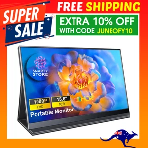 Portable Monitor, 15.6" 1080P Laptop Monitor, Lightweight Dual USB C HDMI - Picture 1 of 7